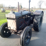 vintage black tractor